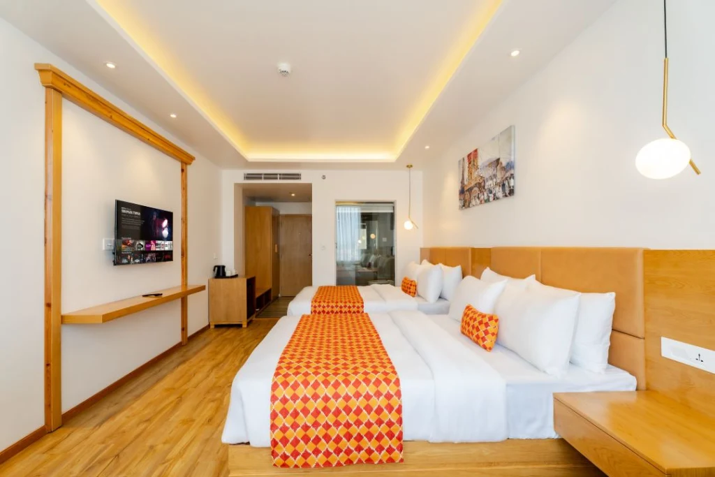 Superior Twin Room at a peaceful hotel near Boudhanath Stupa in Kathmandu