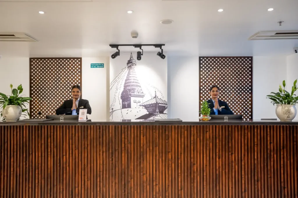 Front desk service at hotels in Kathmandu