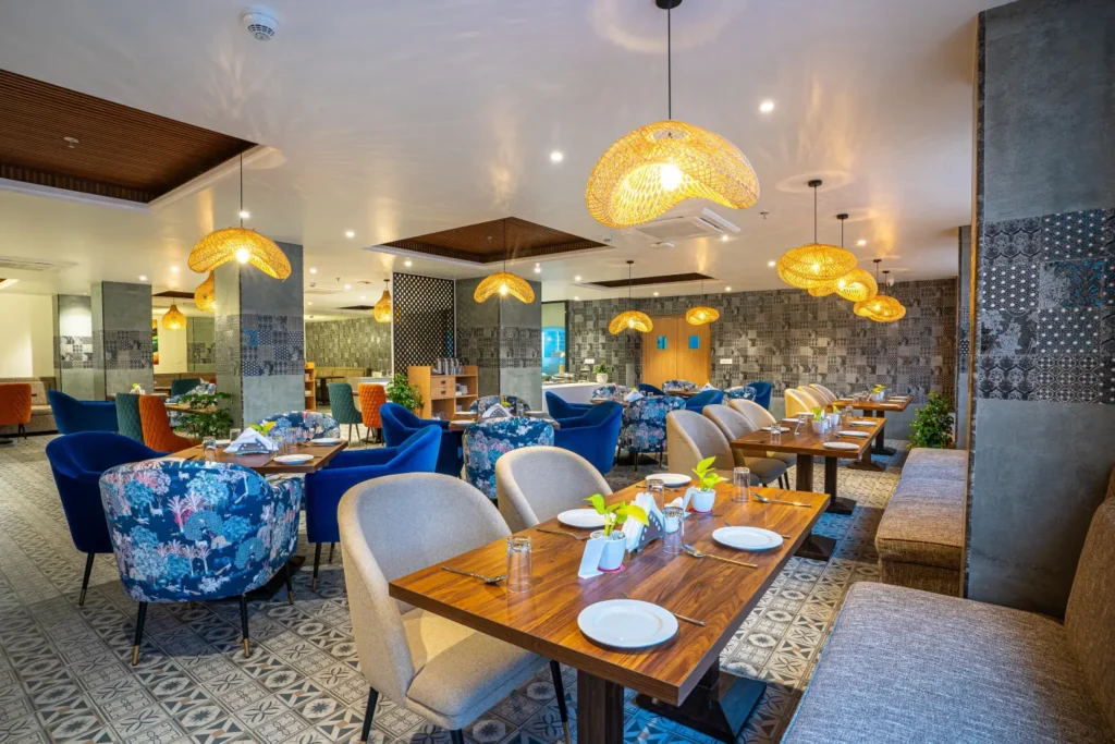 a view of the best rooftop restaurant in kathmandu