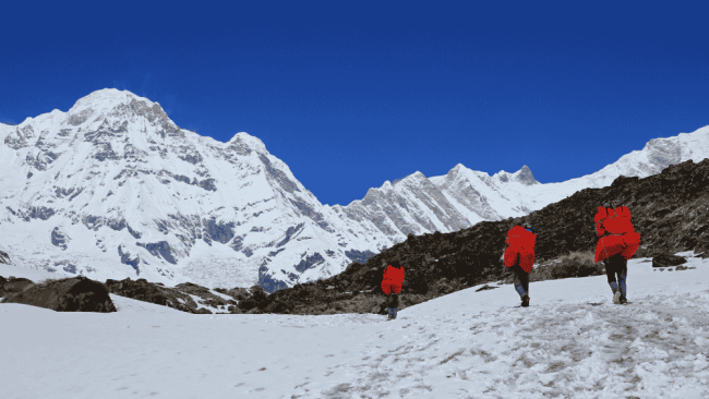 Snowfall in Nepal
